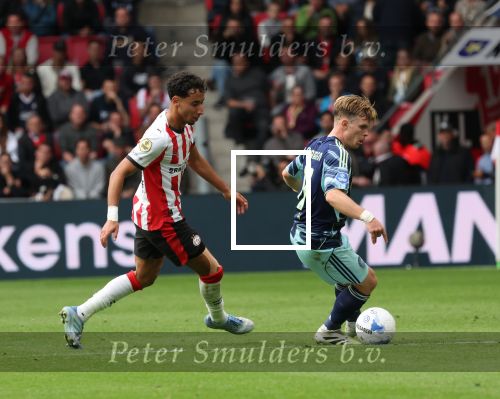 Eindhoven, 21 September 2025
PSV-AJAX, Eindstand 2-2
Kompetitie seizoen 2025-2026
Anass Salah-Eddine met Steven Berghuis