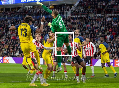 Eindhoven, 16 September 2025
CL wedstrijd PSV-Union Saint-Gilloise, eindsatnd 1-3
Guus Til, doelman Kjell Scherpen Kevin Rodriguez