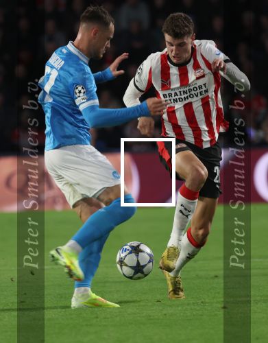 Eindhoven, 21 Oktober 2025
CL Wedstrijd PSV-Napolie, eindstand 6-2
Guus Til met Sam Beukema