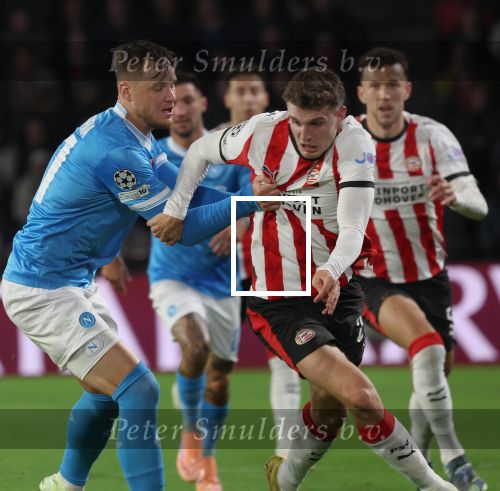 Eindhoven, 21 Oktober 2025
CL Wedstrijd PSV-Napolie, eindstand 6-2
Guus Til met Sam Beukema