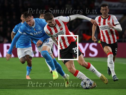 Eindhoven, 21 Oktober 2025
CL Wedstrijd PSV-Napolie, eindstand 6-2
Guus Til met Sam Beukema