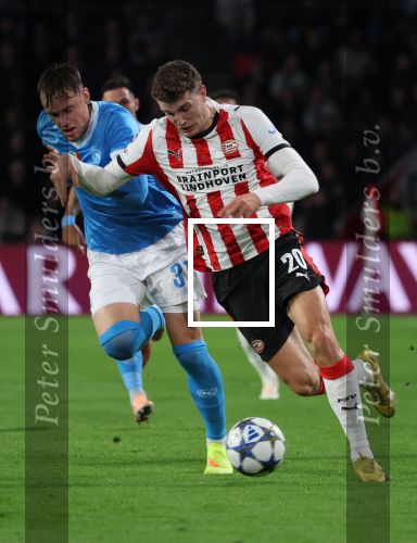 Eindhoven, 21 Oktober 2025
CL Wedstrijd PSV-Napolie, eindstand 6-2
Guus Til met Sam Beukema