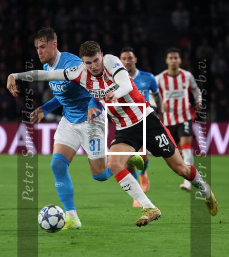 Eindhoven, 21 Oktober 2025
CL Wedstrijd PSV-Napolie, eindstand 6-2
Guus Til met Sam Beukema