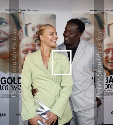 Den Haag 3 september 2025
Premiere Goldband in Pathe Buitenhof Den Haag . Iris de Graaf met partner Tony Boakye