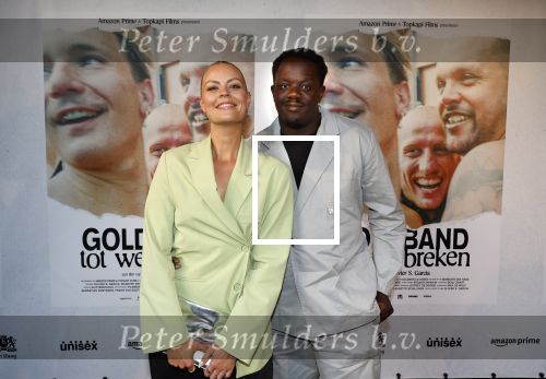 Den Haag 3 september 2025
Premiere Goldband in Pathe Buitenhof Den Haag . Iris de Graaf met partner Tony Boakye