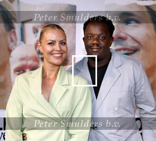 Den Haag 3 september 2025
Premiere Goldband in Pathe Buitenhof Den Haag . Iris de Graaf met partner Tony Boakye
