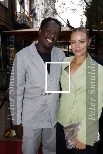 Den Haag 3 september 2025
Premiere Goldband in Pathe Buitenhof Den Haag . Iris de Graaf met partner Tony Boakye