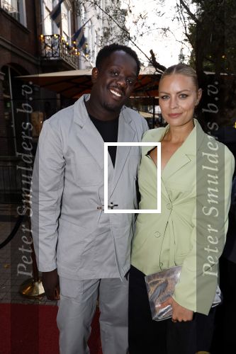 Den Haag 3 september 2025
Premiere Goldband in Pathe Buitenhof Den Haag . Iris de Graaf met partner Tony Boakye