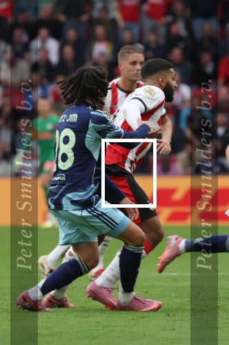 Eindhoven, 21 September 2025
PSV-AJAX, Eindstand 2-2
Kompetitie seizoen 2025-2026
Ismael Saibari met Kian Fitz-Jim