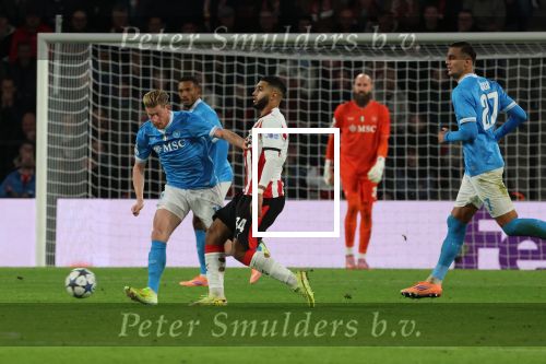 Eindhoven, 21 Oktober 2025
CL Wedstrijd PSV-Napolie, eindstand 6-2
Ismael Saibari met Lorenzo Lucca