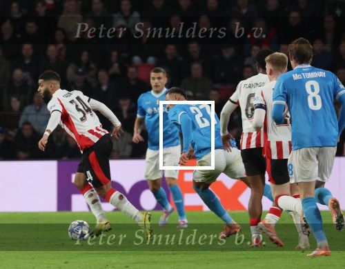 Eindhoven, 21 Oktober 2025
CL Wedstrijd PSV-Napolie, eindstand 6-2
Ismael Saibari met Lorenzo Lucca