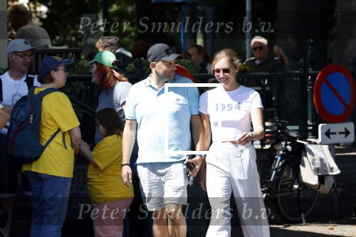 Baarn 11 augustus 2025
Jamie Kames met haar nieuwe vriend Jeffrey Erens (Vieze Jack ) bij eethuys Generaal in Baarn .