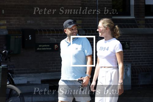Baarn 11 augustus 2025
Jamie Kames met haar nieuwe vriend Jeffrey Erens (Vieze Jack ) bij eethuys Generaal in Baarn .
