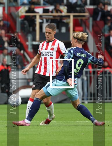 Eindhoven, 21 September 2025
PSV-AJAX, Eindstand 2-2
Kompetitie seizoen 2025-2026
Joey Veerman met Kasper Dolberg
