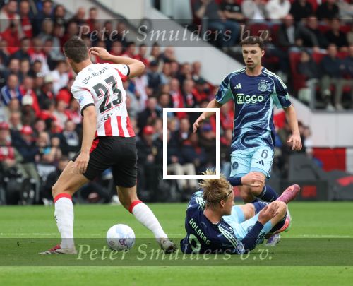 Eindhoven, 21 September 2025
PSV-AJAX, Eindstand 2-2
Kompetitie seizoen 2025-2026
Joey Veerman met Kasper Dolberg
