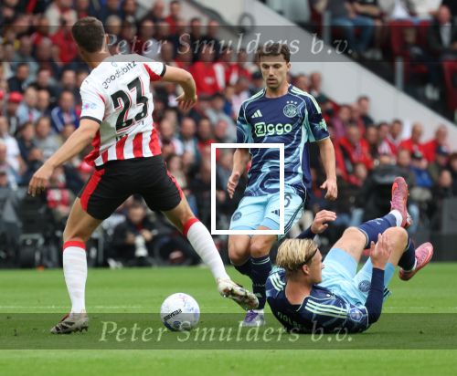 Eindhoven, 21 September 2025
PSV-AJAX, Eindstand 2-2
Kompetitie seizoen 2025-2026
Joey Veerman met Kasper Dolberg