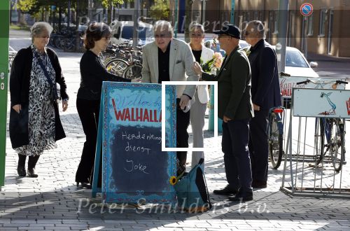 Rotterdam 22 september 2025
Herdenkingsbijeenkomst voor Joke Bruijs in Theater Walhalla . Lee Towers Laura en Sjoerd Pleijsier