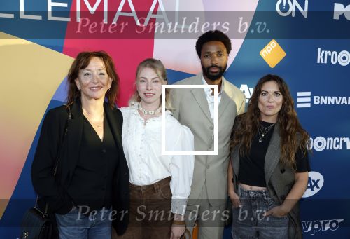 Hilversum 9 september 2025
NPO najaarspresentatie bij beeld en geluid . Marieke Heebink  Lindsay Zwaan Eva Crtutzen Kendrick Etmon