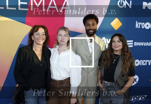 Hilversum 9 september 2025
NPO najaarspresentatie bij beeld en geluid . Marieke Heebink  Lindsay Zwaan Eva Crtutzen Kendrick Etmon
