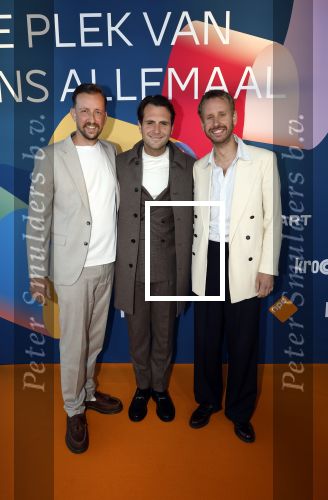 Hilversum 9 september 2025
NPO najaarspresentatie bij beeld en geluid . 
Stijn v Vliet Tobias Camman en Daan Boom