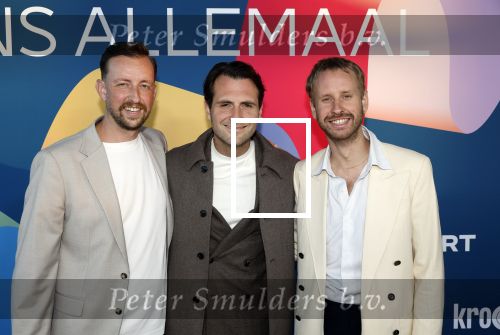 Hilversum 9 september 2025
NPO najaarspresentatie bij beeld en geluid . 
Stijn v Vliet Tobias Camman en Daan Boom