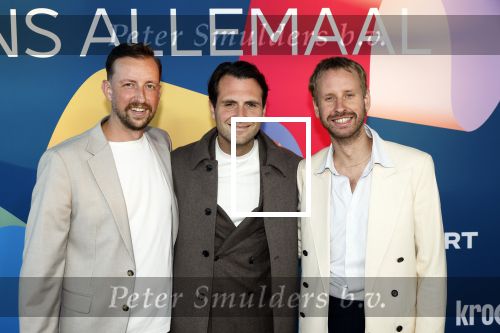 Hilversum 9 september 2025
NPO najaarspresentatie bij beeld en geluid . 
Stijn v Vliet Tobias Camman en Daan Boom