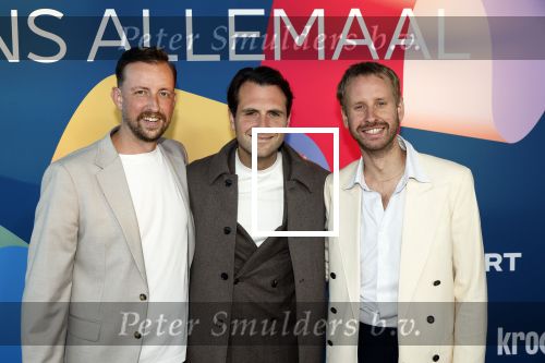Hilversum 9 september 2025
NPO najaarspresentatie bij beeld en geluid . 
Stijn v Vliet Tobias Camman en Daan Boom