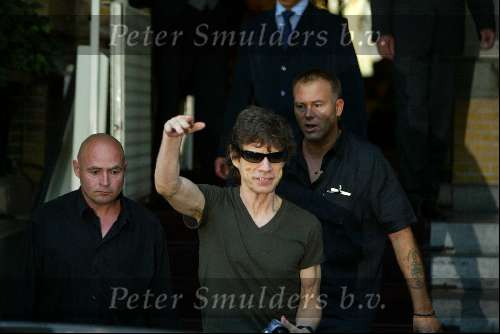 Amsterdam 22 september 2003
Mick Jagger verlaat het amstel hotel