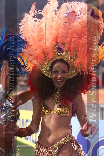 Amsterdam 9 oktober 1999 ARENA
Vriendschappelijke interland
NEDERLAND-BRAZILIE, eindstand 2-2
Braziliaanse danseressen