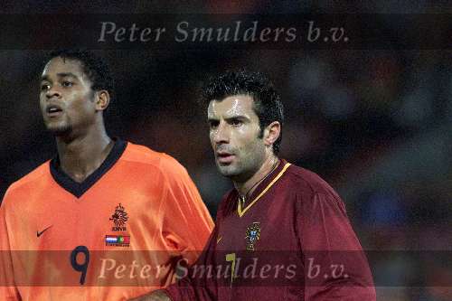 Rotterdam 11 oktober 2000
Nederland - Portugal 0-2
Figo en Patrick kluivert