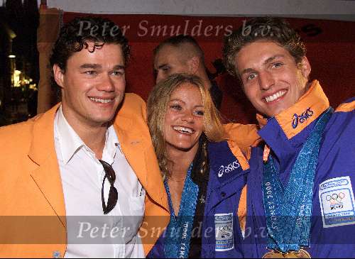 Eindhoven 3 oktober 2000
Huldiging Eindhovense olympische medaillewinnaars
PIETER V D HOOGENBAND & INGE DE BRUIJN EN jacco verhaeren