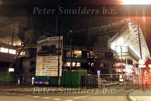 18 januari 2000
PSV Stadion . Verbouwing van de hoek waar de supporters van de tegenpartij zitten.