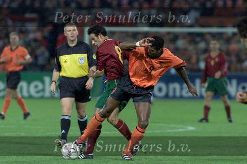 Rotterdam 11 oktober 2000
Nederland - Portugal 0-2
Patrick Kluivert en Bino