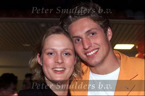 Eindhoven 3 oktober 2000
Huldiging Eindhovense olympische medaillewinnaars
Pieter v d Hoogenband met vriendin
