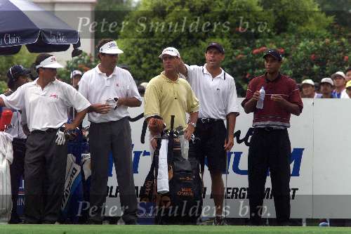 Kuala Lumpur 21 november 1999
Mines Resort golf
WK Golf voor landenteams USA eerste Spanje tweede
TIGER WOODS met zijn caddy