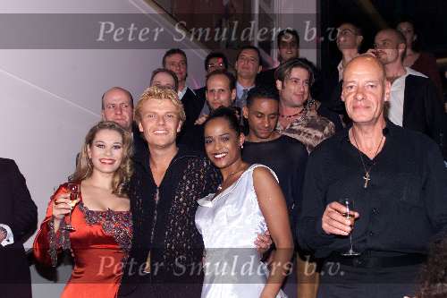 SCHEVENINGEN 21 OKTOBER 2001
PREMIERE van AIDA in het circustheater.
Antje Monteiro Bastiaan Ragas, Chaira Borderslee en Ben ramakers