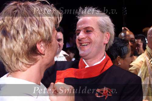 SCHEVENINGEN 21 OKTOBER 2001
PREMIERE van AIDA in het circustheater.
Frans v Deursen en Bastiaan Ragas
