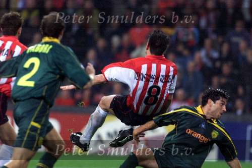 Eindhoven, 24 oktober 2001
5e wedstrijd van PSV in de championsleague tussen PSV-FC Nantes, eindstand 0-0
Jan Vennegoor of Hesselink