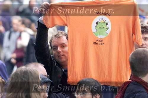 Amsterdam 10 september 2001
Prins Willem Alexander en Maxima bezoeken Amsterdam.
Michiel v Rijswijk pr SBS 6