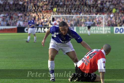 Rotterdam, 28 Oktober 2001
Feyenoord-FC Utrecht, eindstand 4-1
Op de foto Stijn Vreven en Ono