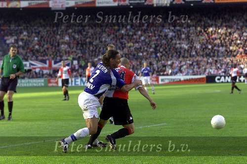 Rotterdam, 28 Oktober 2001
Feyenoord-FC Utrecht, eindstand 4-1
Op de foto Stijn Vreven en Ono