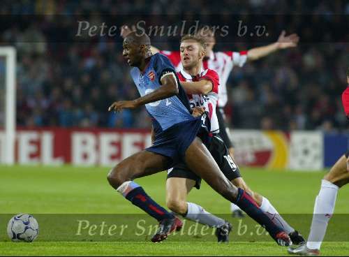 Eindhoven, 25 september 2002
PSV- Asenal FC , tweede wedstrijd in de championsleague
Eindstand 0-4
Dennis rommedahl contra Campbell