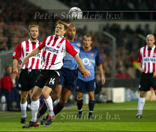 Eindhoven, 25 september 2002
PSV- Asenal FC , tweede wedstrijd in de championsleague
Eindstand
Johann vogel