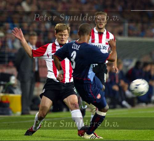 Eindhoven, 25 september 2002
PSV- Asenal FC , tweede wedstrijd in de championsleague
Eindstand
Johann vogel contra Ashley cole