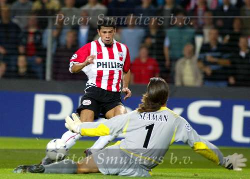 Eindhoven, 25 september 2002
PSV- Asenal FC , tweede wedstrijd in de championsleague
Eindstand 0-4
Grote kans voor Kezman om doelman David Seaman te verschalken