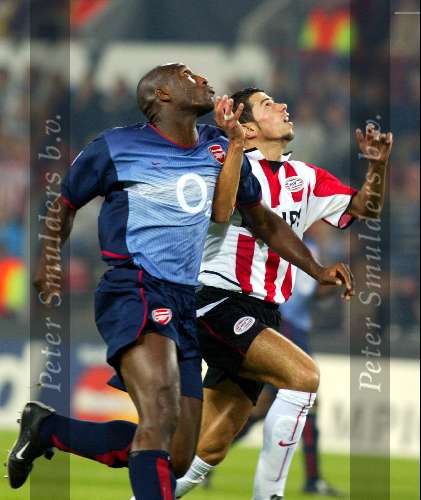 Eindhoven, 25 september 2002
PSV- Asenal FC , tweede wedstrijd in de championsleague
Eindstand 0-4
Kezman probeert doelman David Seaman te verschalken