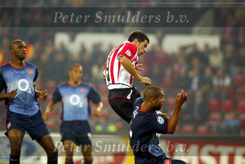 Eindhoven, 25 september 2002
PSV- Asenal FC , tweede wedstrijd in de championsleague
Eindstand 0-3
Kezman probeert doelman David Seaman te verschalken