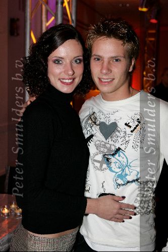 Leiden 25 oktober 2004
Premiere Holiday on ice in Groenoordhallen.
Aukje v Ginneken met Jamie Direkt