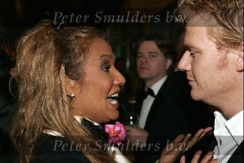 Amsterdam 21 oktober 2004
Uitreiking van de televizierring in HMH.
Patty Brard en Bastiaan Ragas