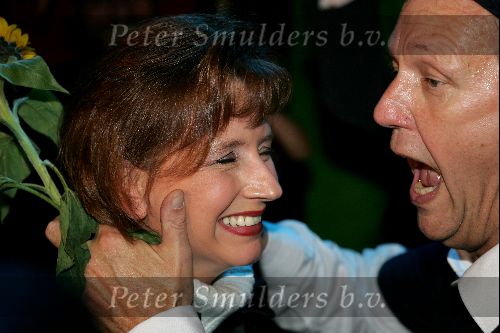 Rotterdam 16 oktober 2004
Premiere Film van ome Willem in Luxor theater.
Bianca Balkenende met Edwin Rutten kussend